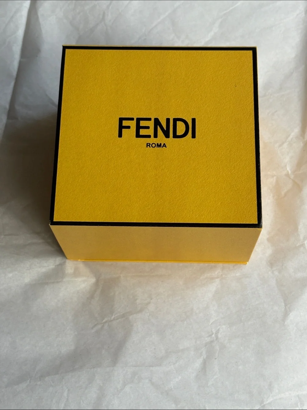 Fendi double FF signature logo brown leather bracelet with Box brand new